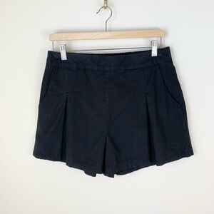 NWT Wyeth Black Sutton Pleated High Waisted Cotton Shorts